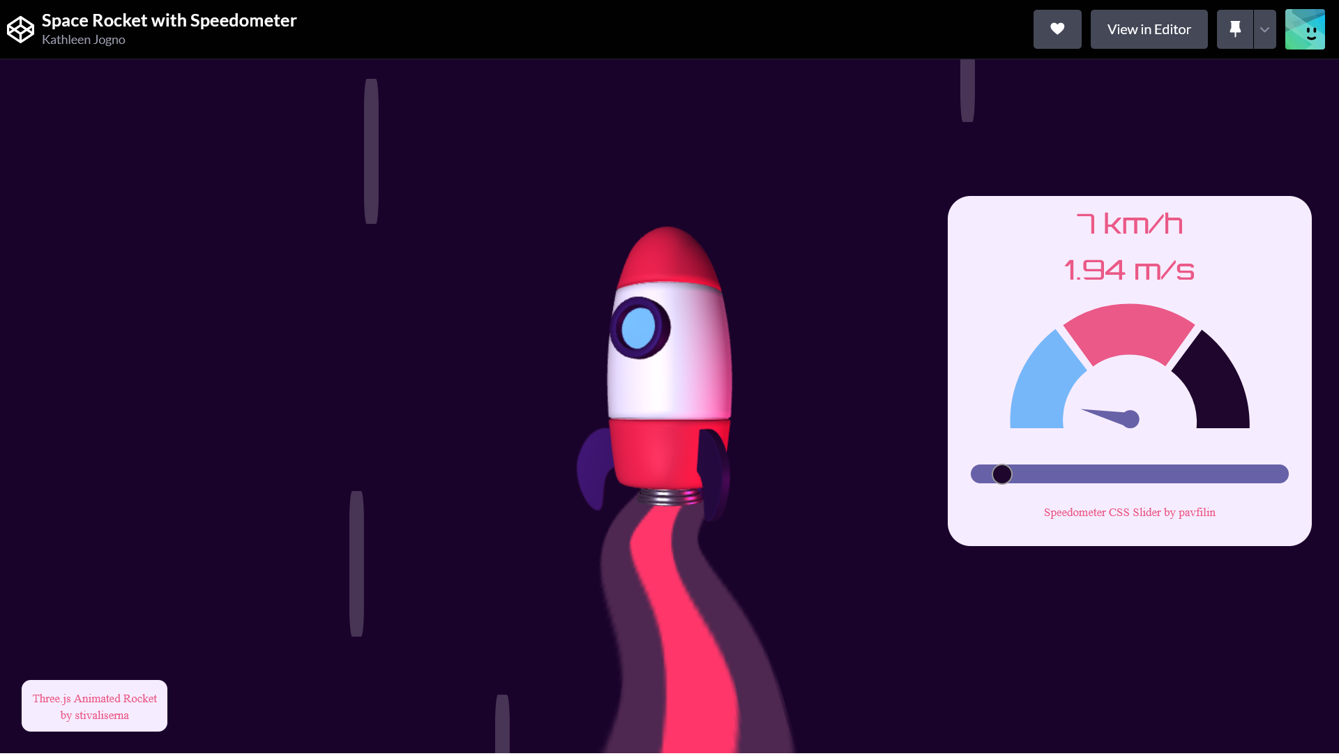 Space Rocket with Speedometer
